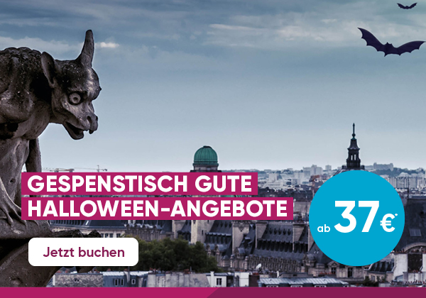 Gruselige Stimmung Ã¼ber den DÃ¤chern von Paris: Jetzt Flug ab 37 Euro buchen.